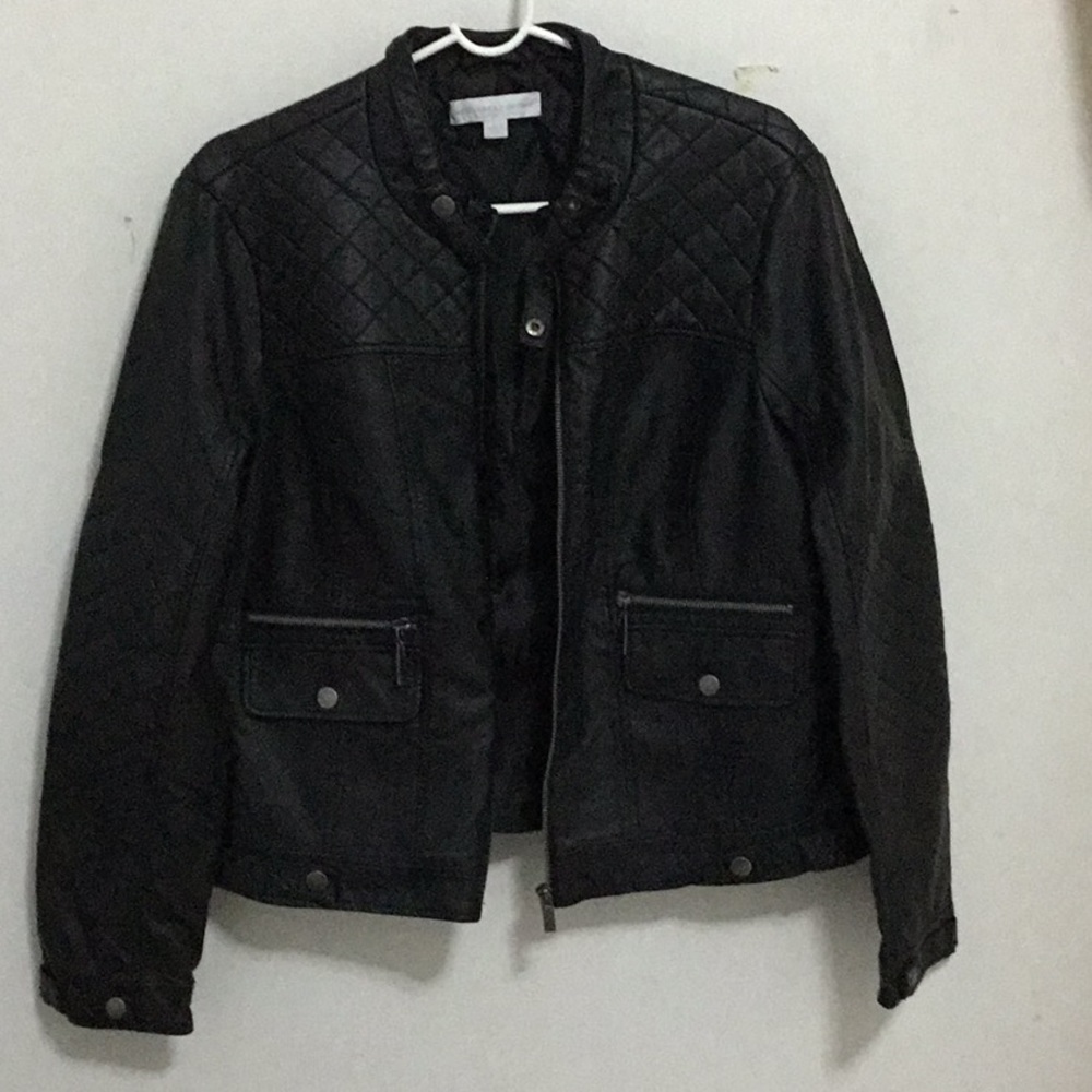 Moto faux leather jacket
